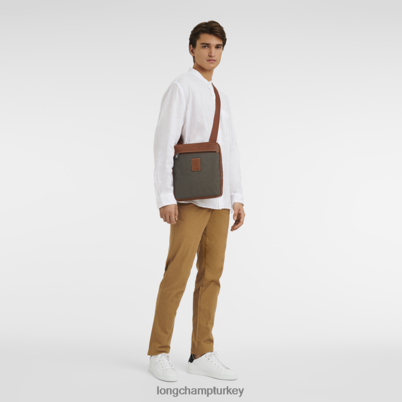 Longchamp çanta kahverengi erkekler boxford çapraz askılı çanta NJPBL1110