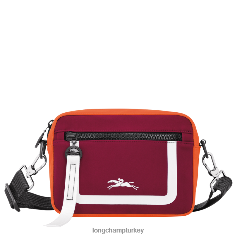 Longchamp çanta turuncu/bordo erkekler le pliage koleksiyonu kamera çantası NJPBL335