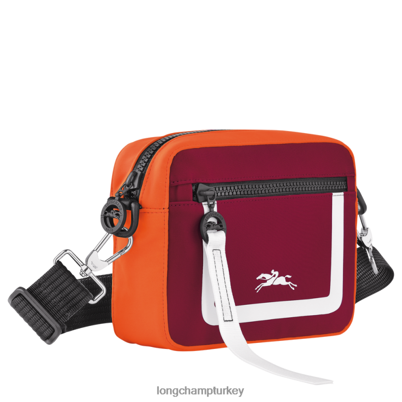 Longchamp çanta turuncu/bordo erkekler le pliage koleksiyonu kamera çantası NJPBL335