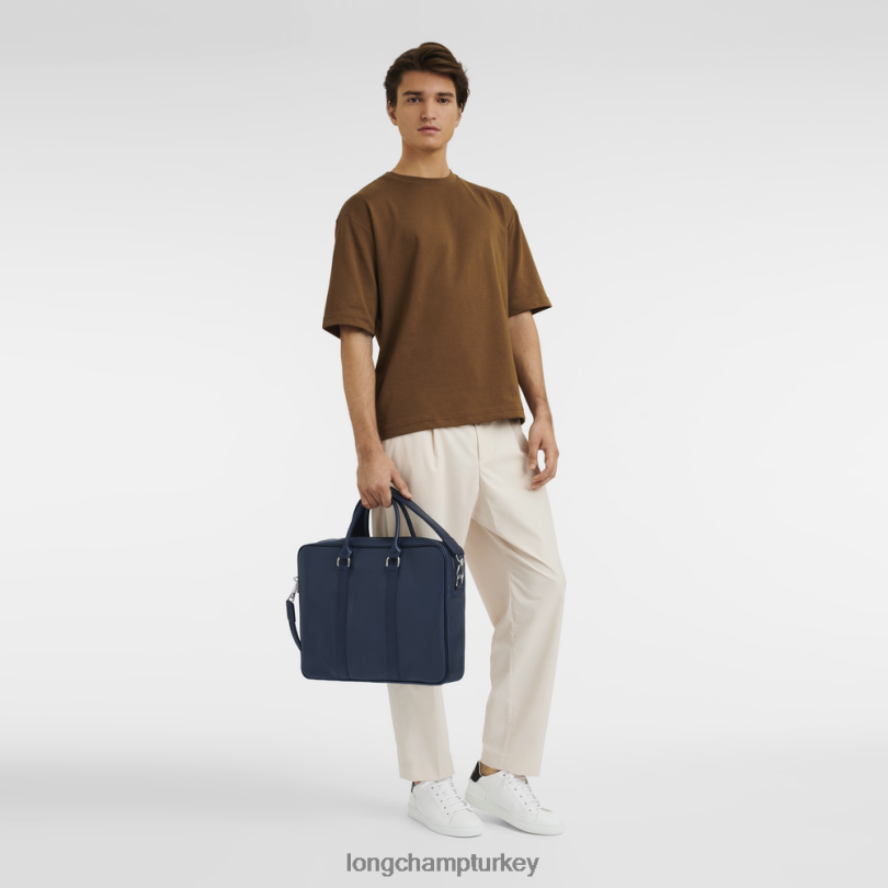 Longchamp çanta Donanma erkekler le foulonne evrak çantası NJPBL1101