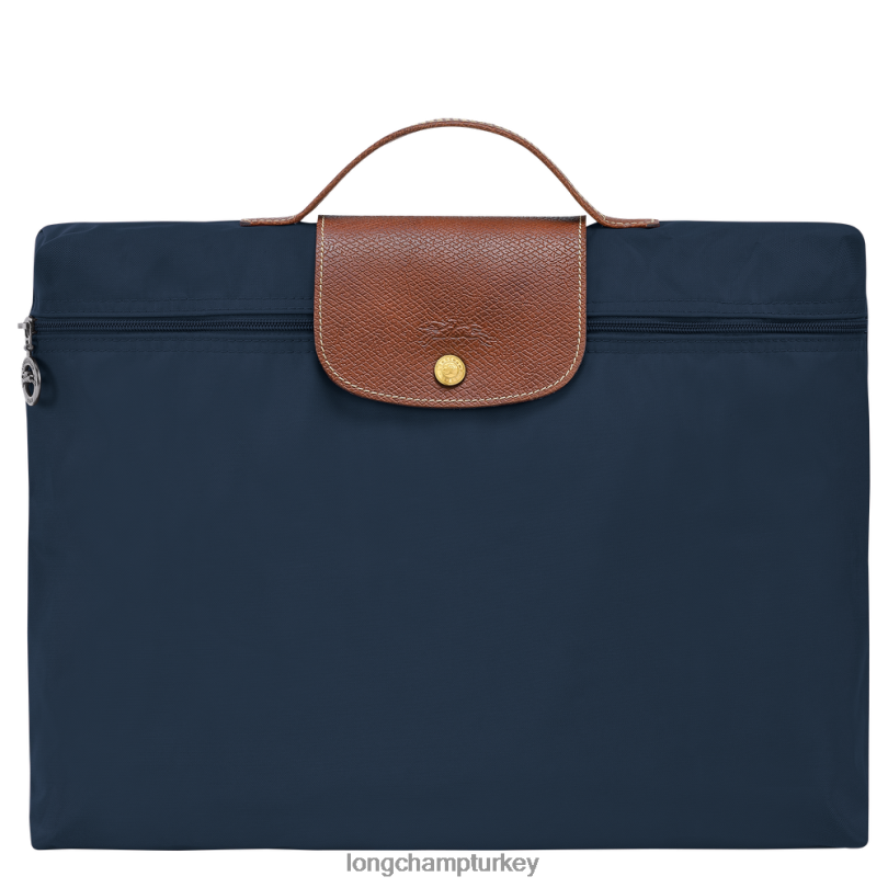 Longchamp çanta Donanma erkekler le pliage orijinal evrak çantası NJPBL488
