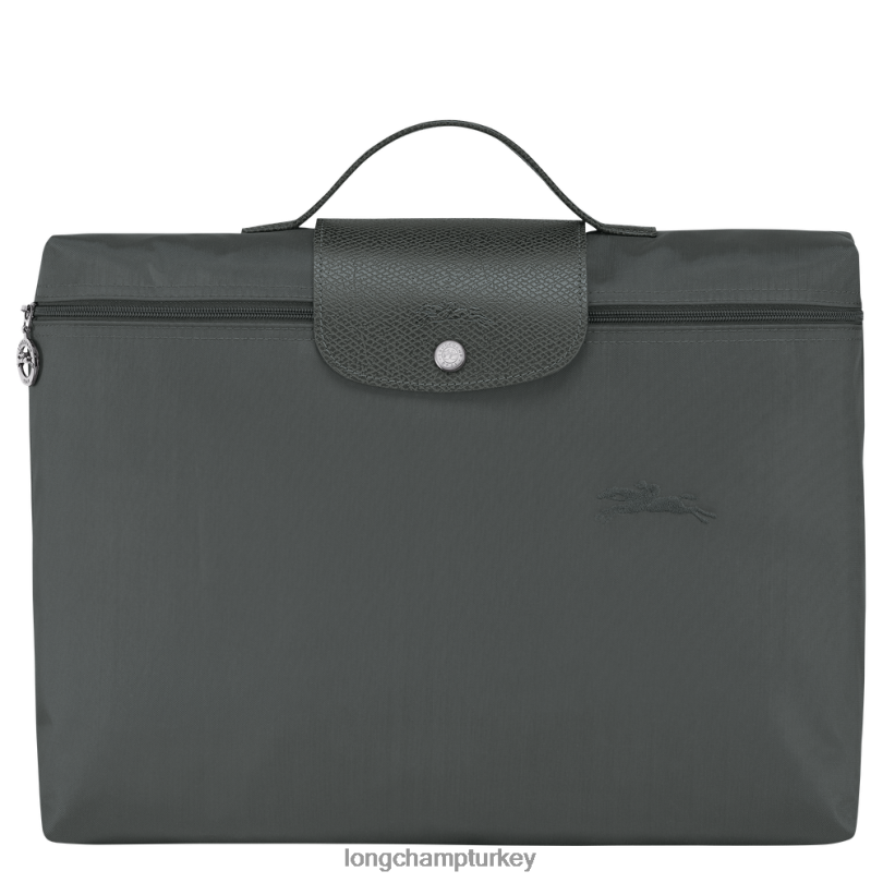 Longchamp çanta grafit erkekler le pliage yeşil belge klasörü NJPBL495