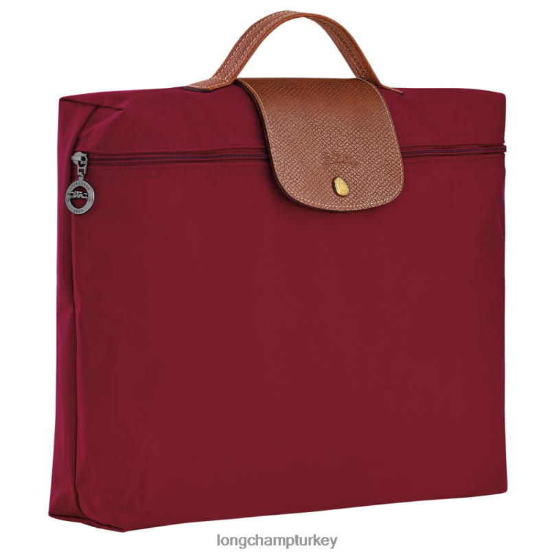Longchamp çanta kırmızı erkekler le pliage orijinal evrak çantası NJPBL487