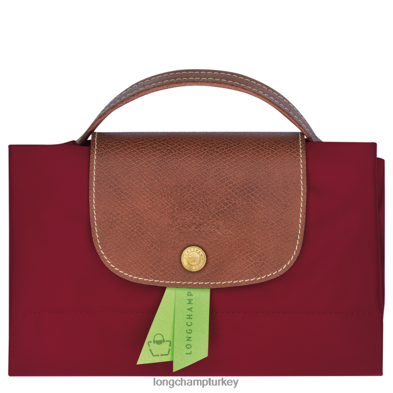 Longchamp çanta kırmızı erkekler le pliage orijinal evrak çantası NJPBL487