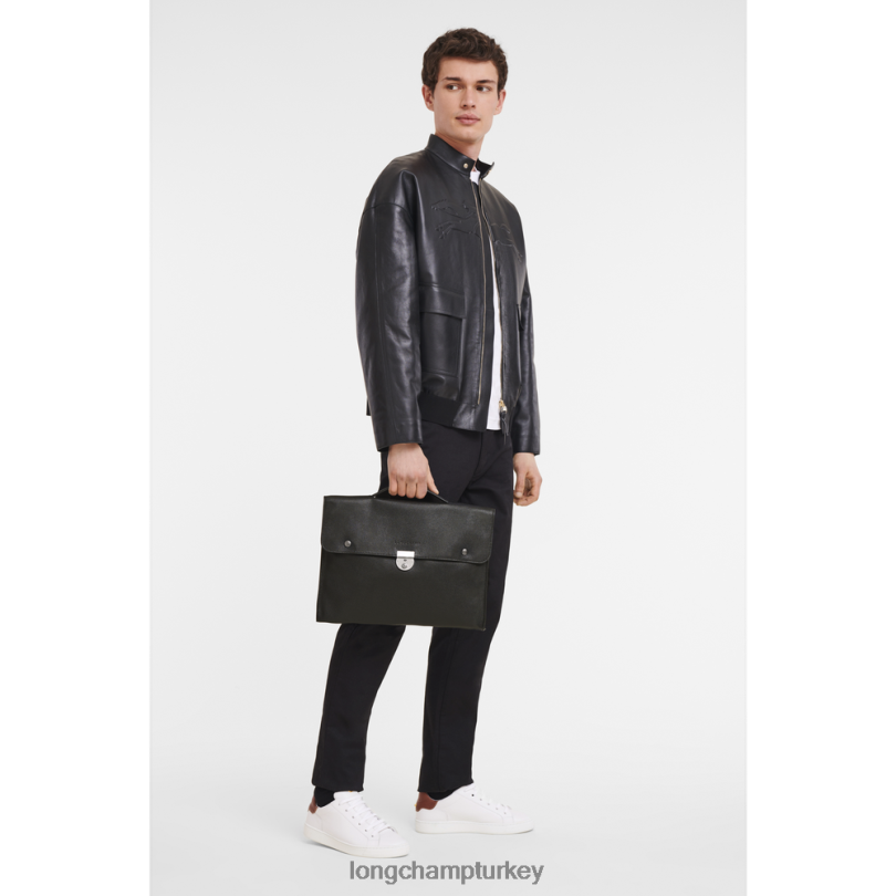 Longchamp çanta karamel erkekler le foulonne evrak çantası NJPBL484