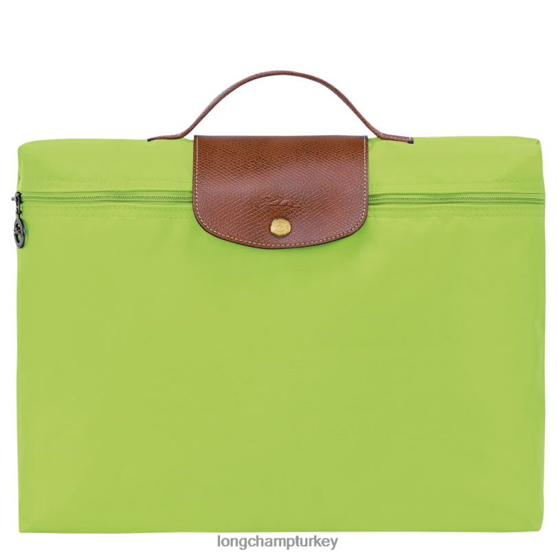 Longchamp çanta yeşil ışık erkekler le pliage orijinal evrak çantası NJPBL486