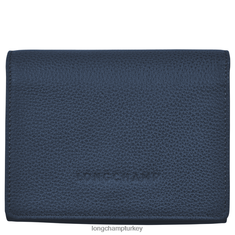 Longchamp deri ürünleri Donanma erkekler le foulonne cüzdan NJPBL601