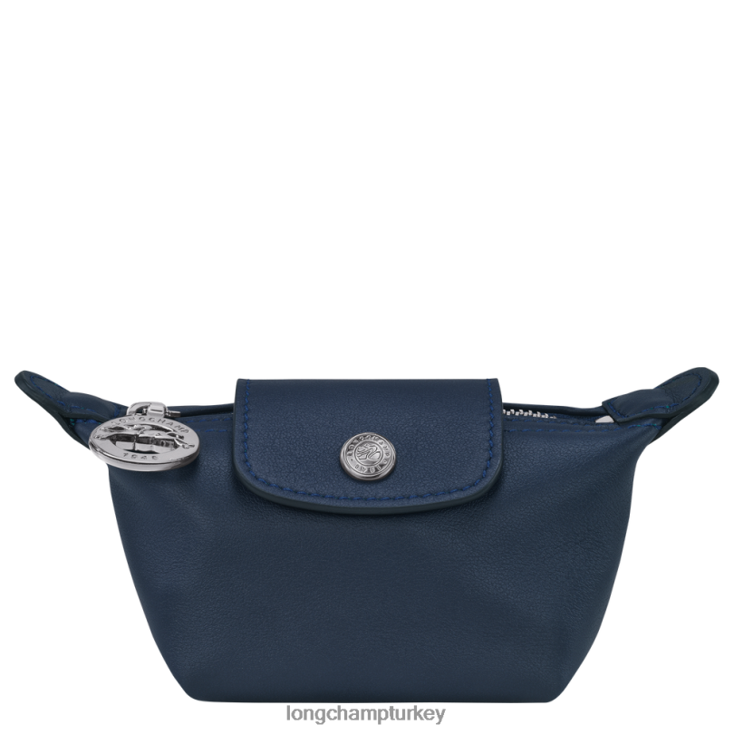 Longchamp deri ürünleri Donanma erkekler le pliage xtra bozuk para cüzdanı NJPBL547