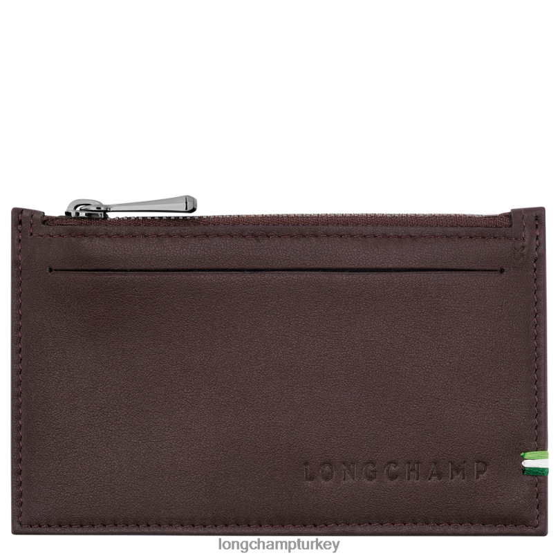Longchamp deri ürünleri mocha erkekler sur seine bozuk para cüzdanı NJPBL1134
