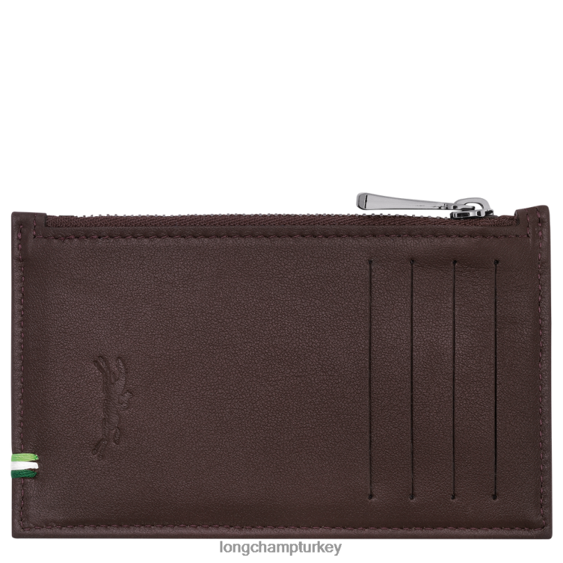 Longchamp deri ürünleri mocha erkekler sur seine bozuk para cüzdanı NJPBL1134