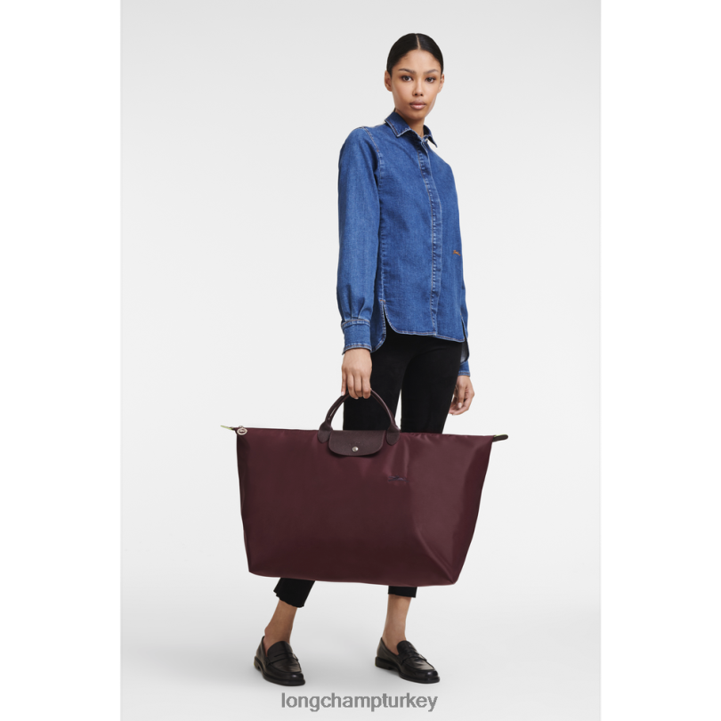 Longchamp çanta Donanma erkekler le pliage yeşil seyahat çantası NJPBL797