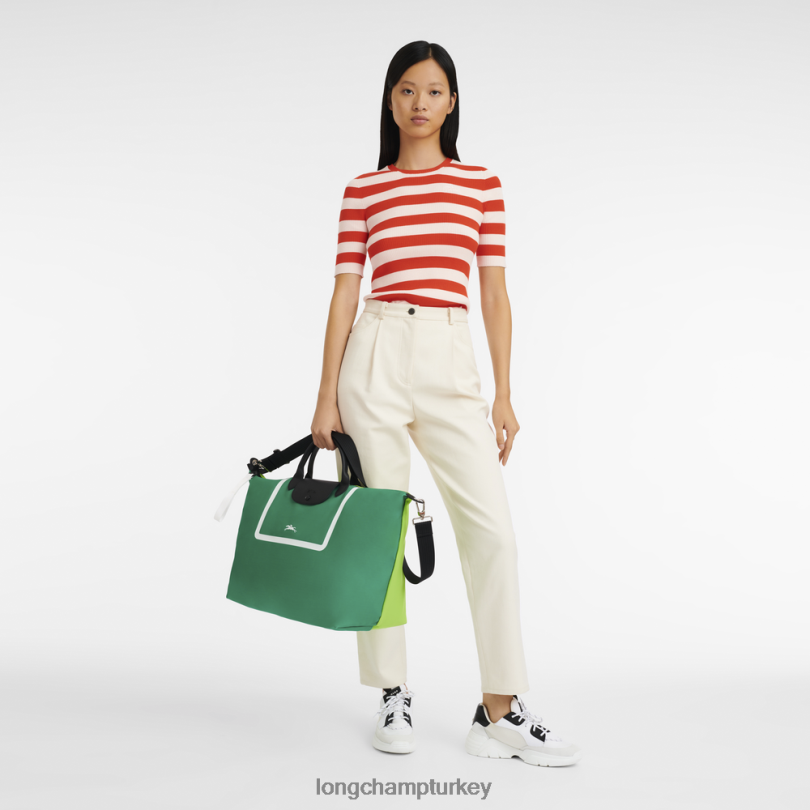 Longchamp çanta çimen/yeşil ışık erkekler le pliage koleksiyonu seyahat çantası NJPBL777