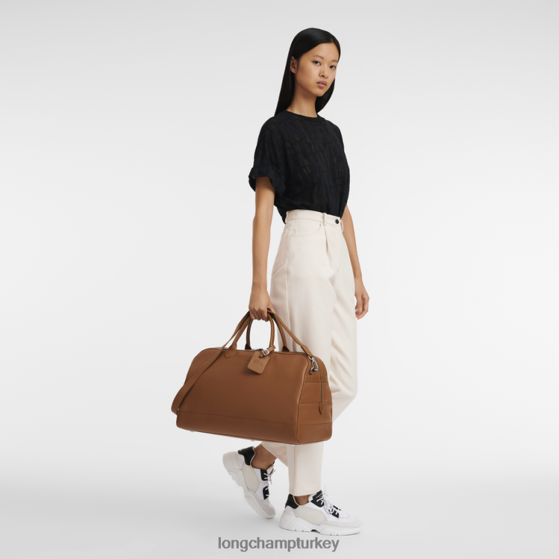Longchamp çanta karamel erkekler le foulonne seyahat çantası NJPBL825