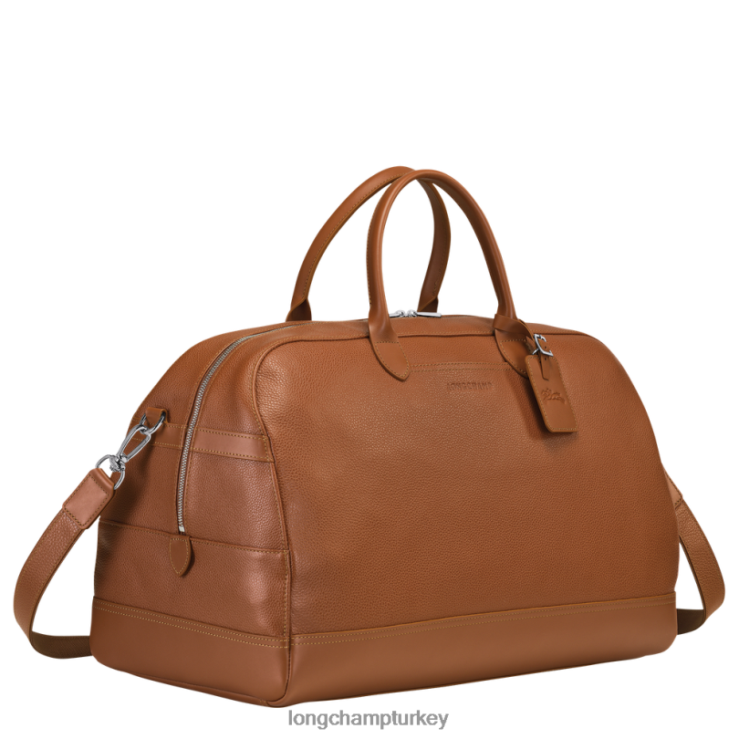 Longchamp çanta karamel erkekler le foulonne seyahat çantası NJPBL825