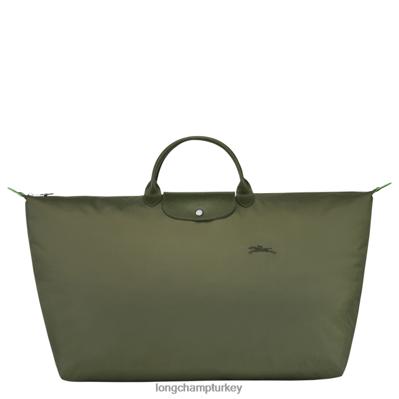 Longchamp çanta orman erkekler le pliage yeşil seyahat çantası NJPBL794