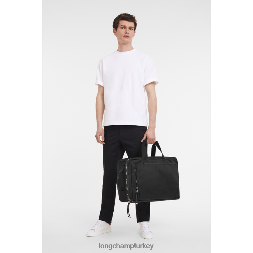 Longchamp çanta siyah erkekler le pliage enerji seyahat çantası NJPBL779