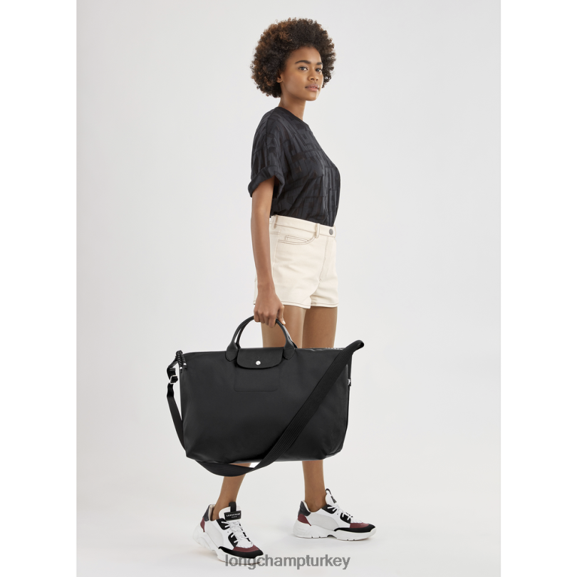 Longchamp çanta siyah erkekler le pliage enerji seyahat çantası NJPBL780