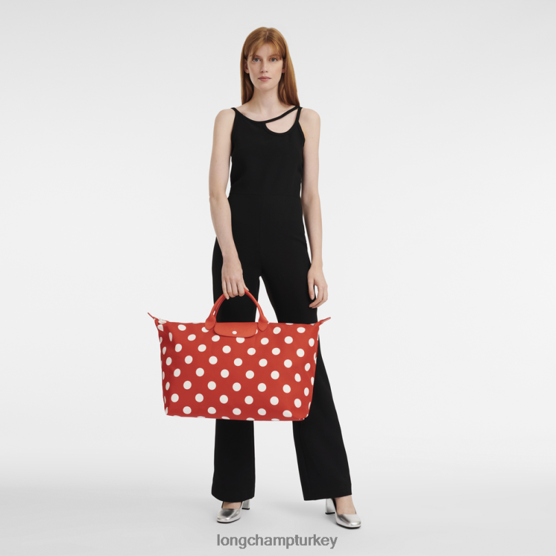 Longchamp çanta turuncu erkekler le pliage koleksiyonu seyahat çantası NJPBL782