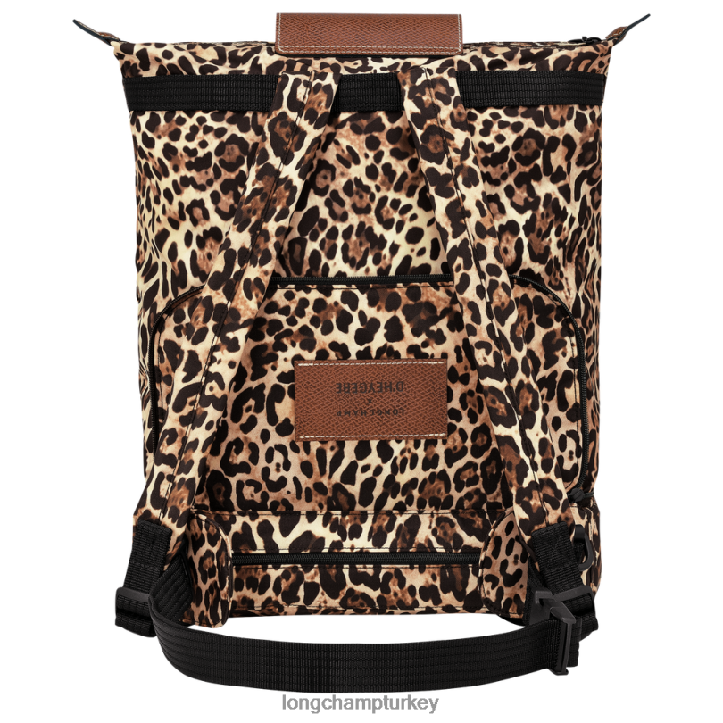 Longchamp X D'heygere çanta panter baskı kadınlar Çapraz askılı çanta/sırt çantası NJPBL322