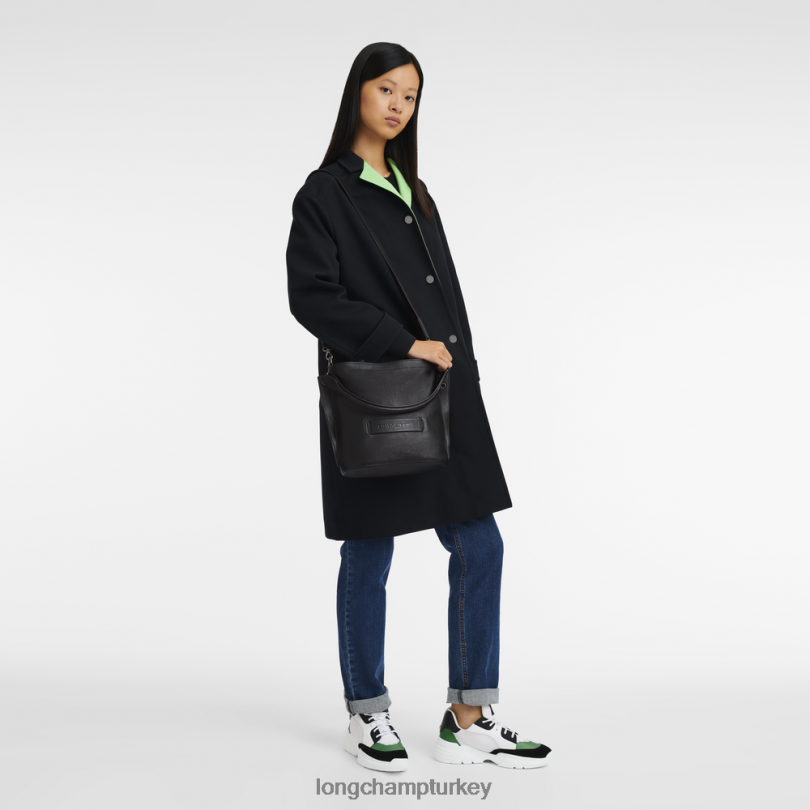 Longchamp çanta siyah kadınlar 3 boyutlu çapraz askılı çanta NJPBL312