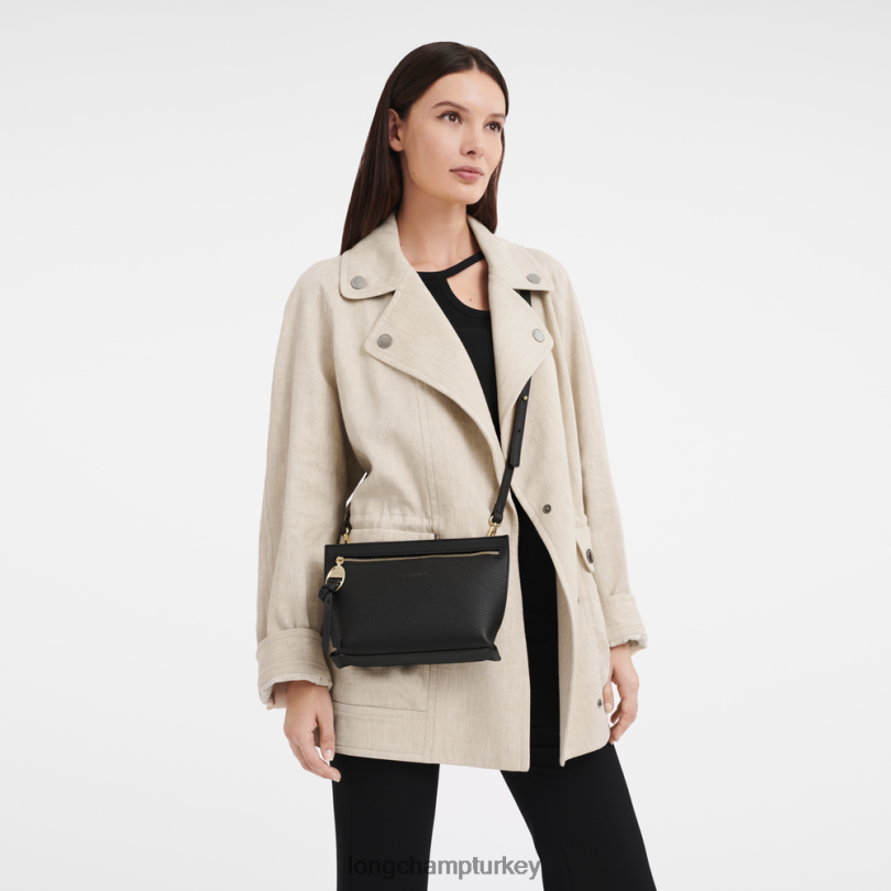 Longchamp çanta siyah kadınlar posta kutusu çapraz askılı çanta NJPBL306