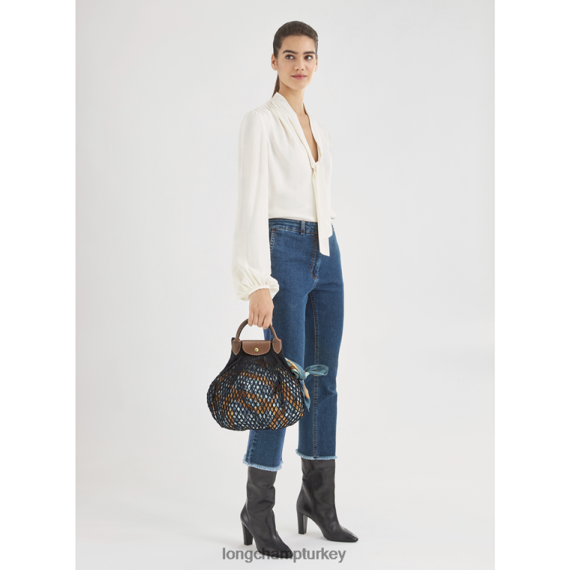 Longchamp çanta Donanma kadınlar le pliage file file çanta NJPBL5