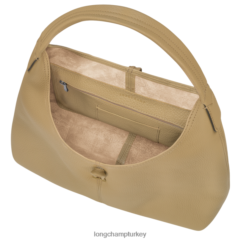 Longchamp çanta bej kadınlar Roseau Essential Hobo Çanta NJPBL32