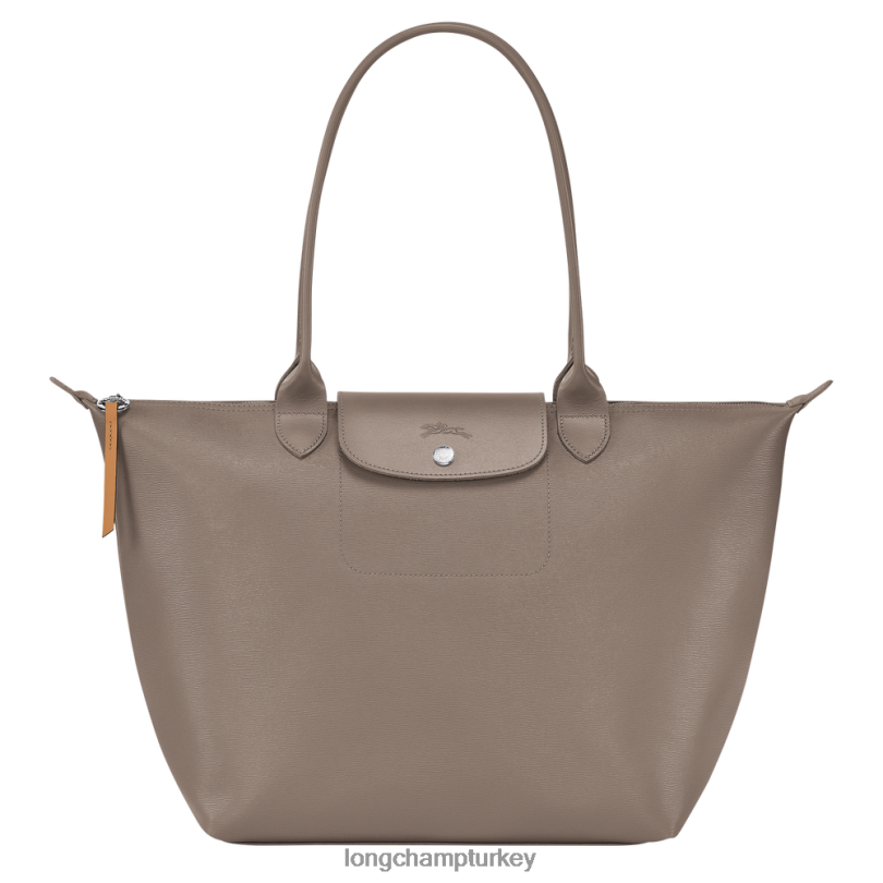 Longchamp çanta boz kahverengi kadınlar le pliage şehir çantası NJPBL349