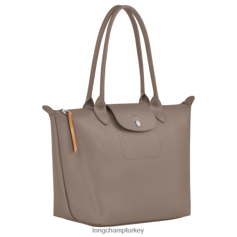 Longchamp çanta boz kahverengi kadınlar le pliage şehir çantası NJPBL353