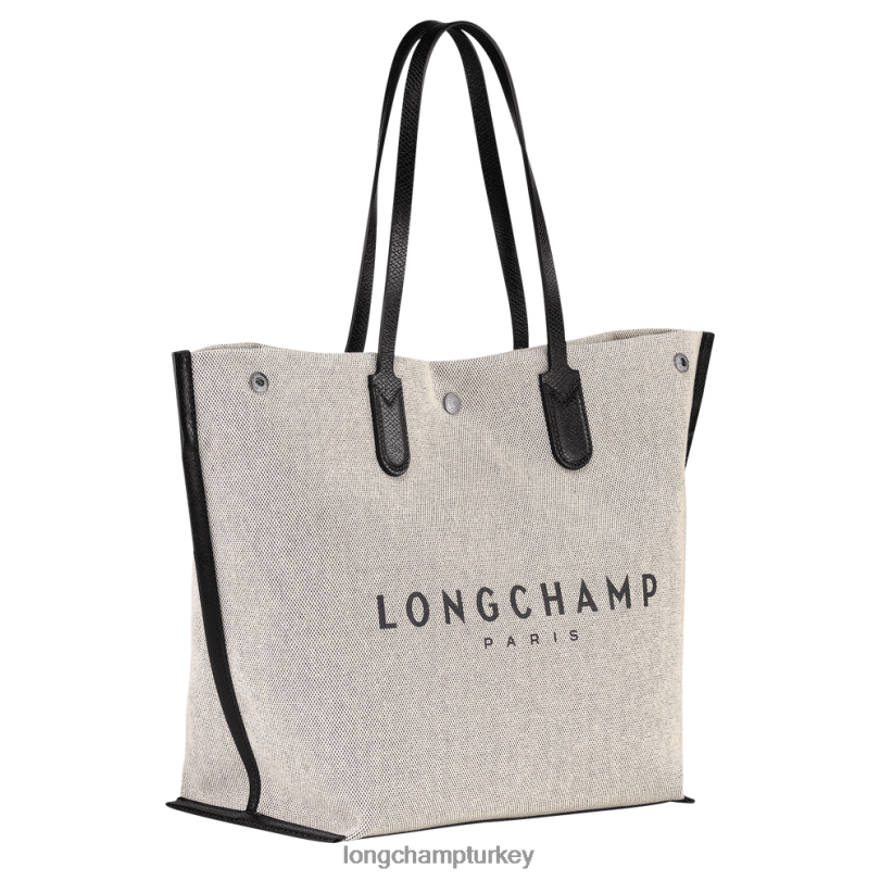 Longchamp çanta ekru kadınlar roseau tote çanta NJPBL381