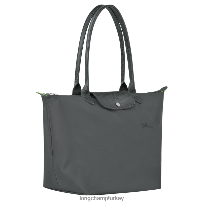Longchamp çanta grafit kadınlar le pliage yeşil tote çanta NJPBL405
