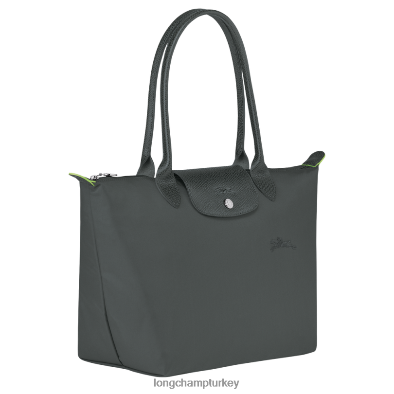 Longchamp çanta grafit kadınlar le pliage yeşil tote çanta NJPBL411