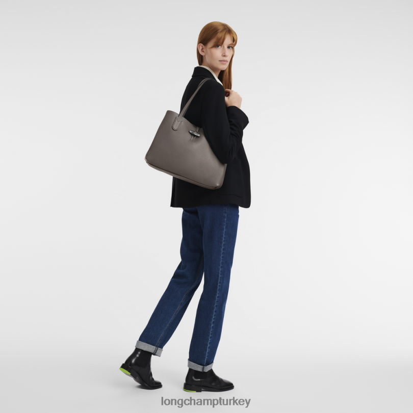 Longchamp çanta gri kadınlar Roseau Essential çantası NJPBL362