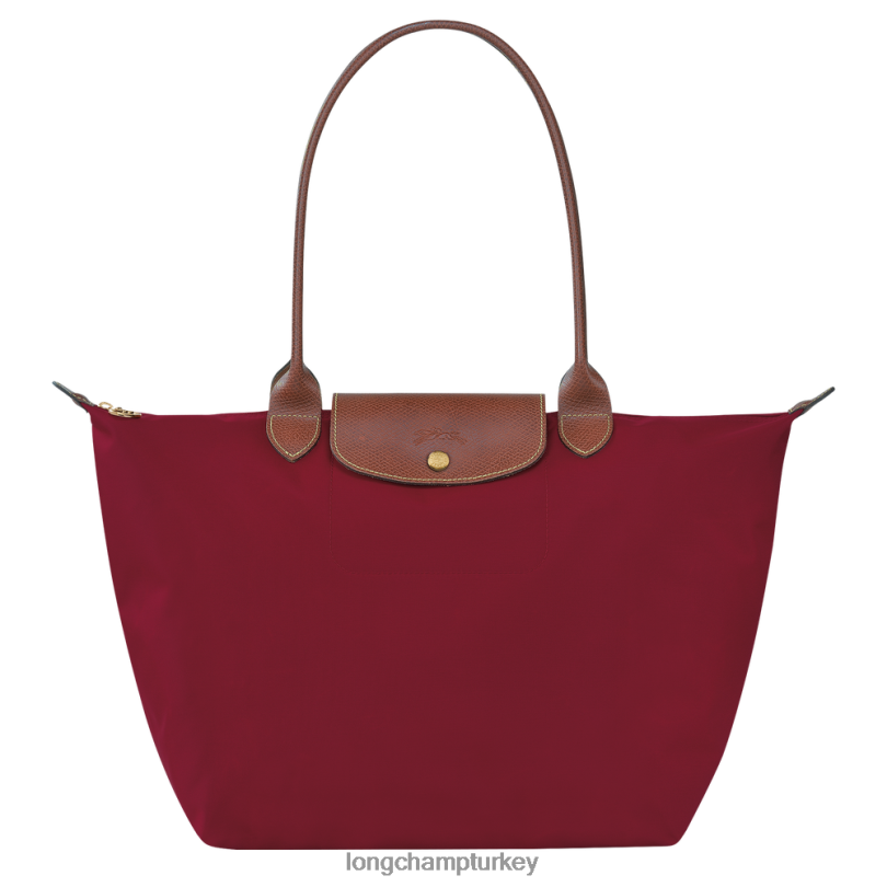 Longchamp çanta kırmızı kadınlar le pliage orijinal taşıma çantası NJPBL416