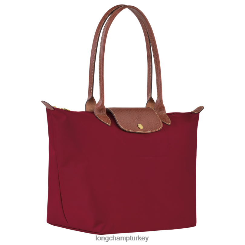 Longchamp çanta kırmızı kadınlar le pliage orijinal taşıma çantası NJPBL416