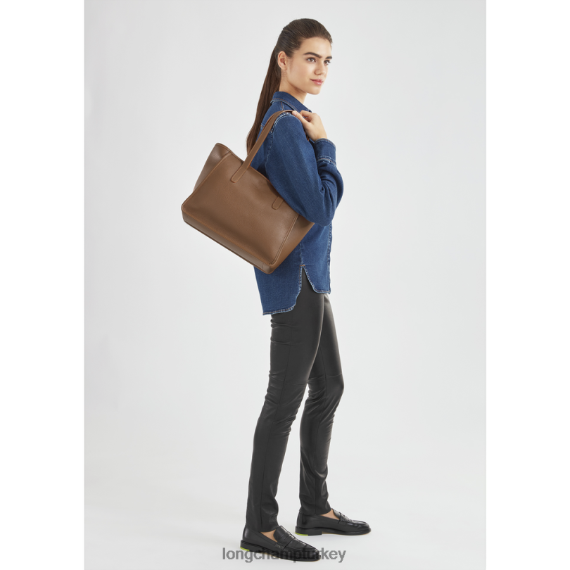 Longchamp çanta karamel kadınlar le foulonne çantası NJPBL385