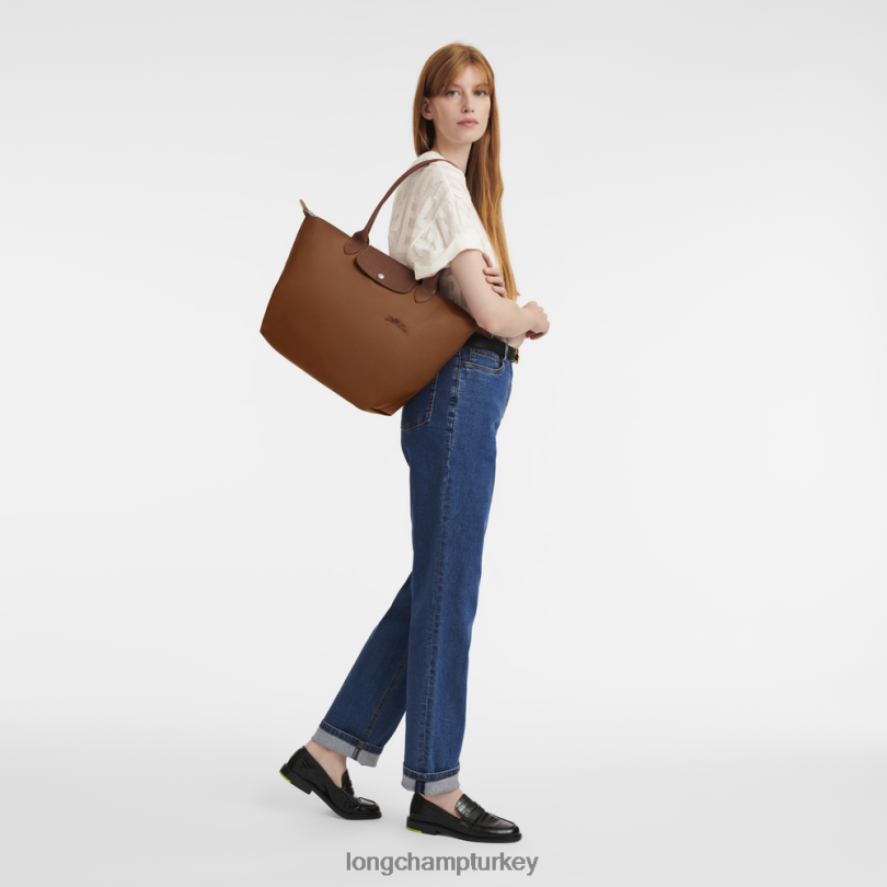 Longchamp çanta konyak kadınlar le pliage yeşil tote çanta NJPBL404