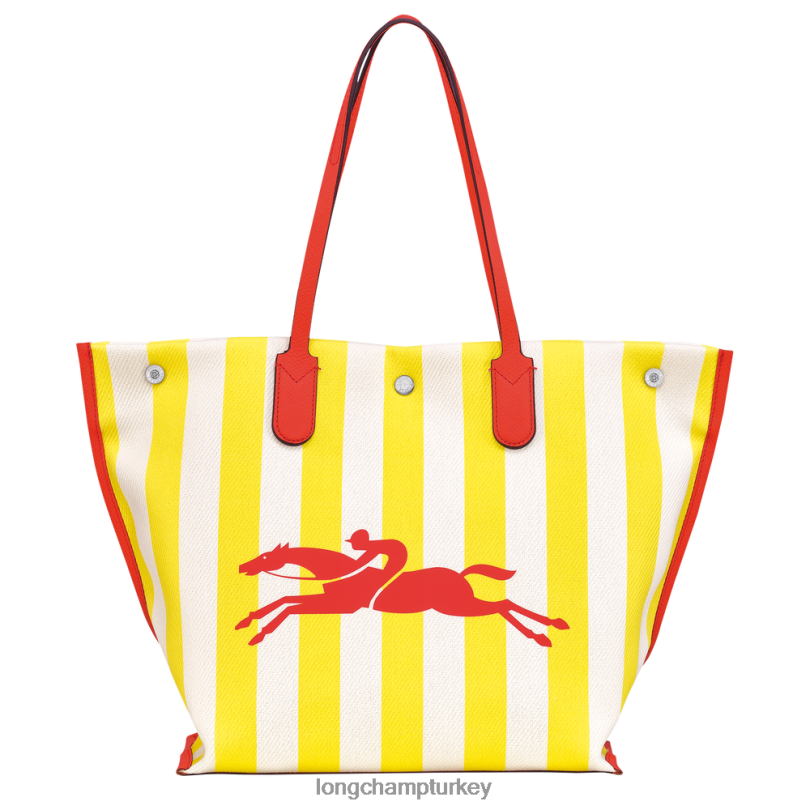 Longchamp çanta sarı beyaz kadınlar Roseau Essential çantası NJPBL364