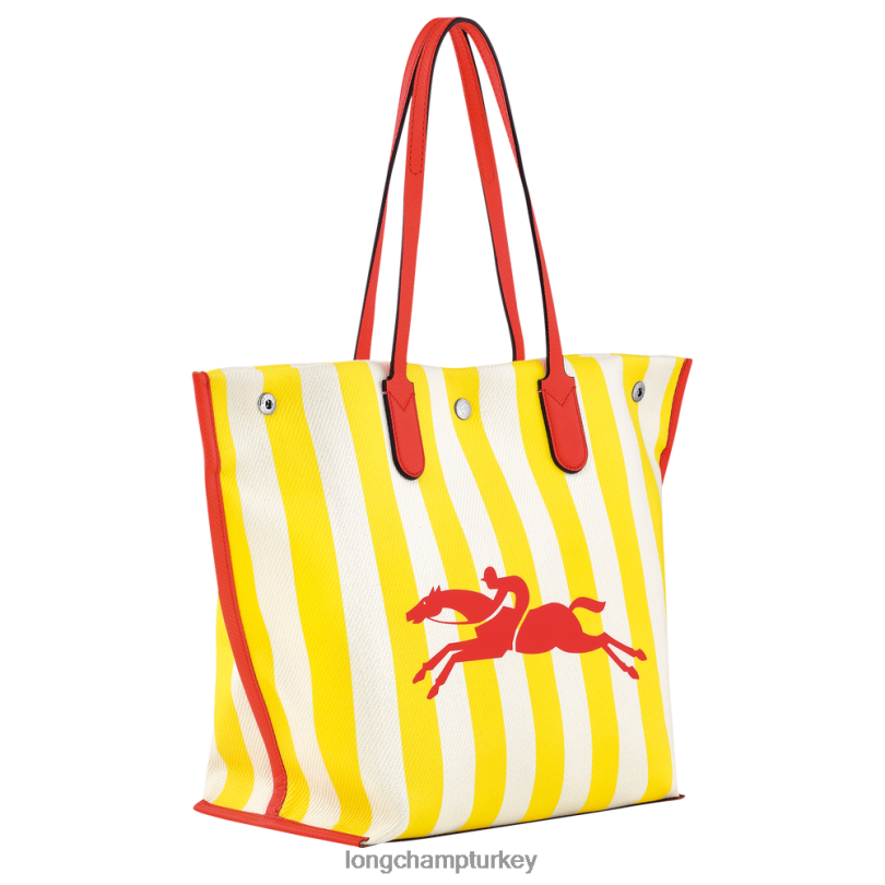 Longchamp çanta sarı beyaz kadınlar Roseau Essential çantası NJPBL364
