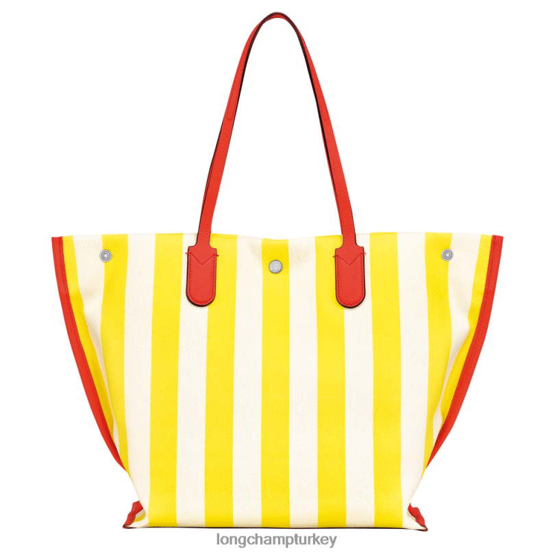 Longchamp çanta sarı beyaz kadınlar Roseau Essential çantası NJPBL364