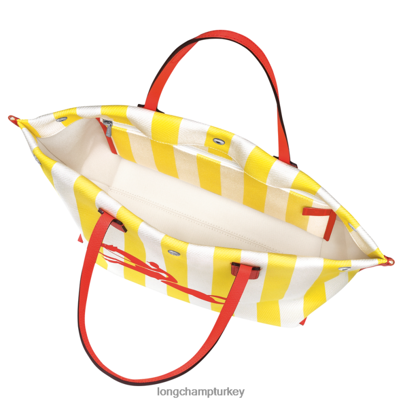 Longchamp çanta sarı beyaz kadınlar Roseau Essential çantası NJPBL364