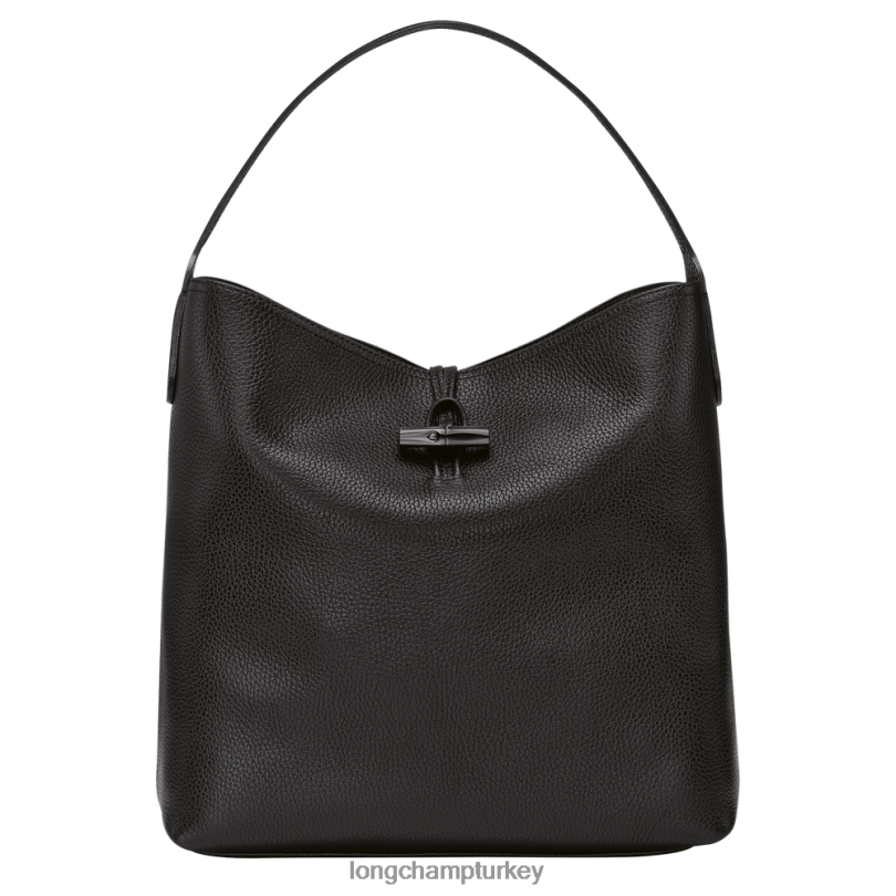 Longchamp çanta siyah kadınlar Roseau Essential Hobo Çanta NJPBL356
