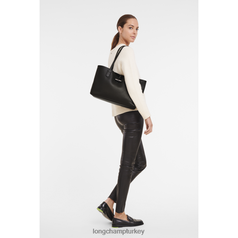 Longchamp çanta siyah kadınlar Roseau Essential çantası NJPBL360
