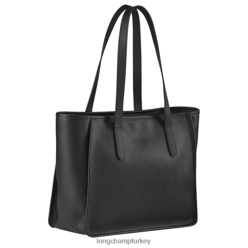Longchamp çanta siyah kadınlar le foulonne çantası NJPBL384