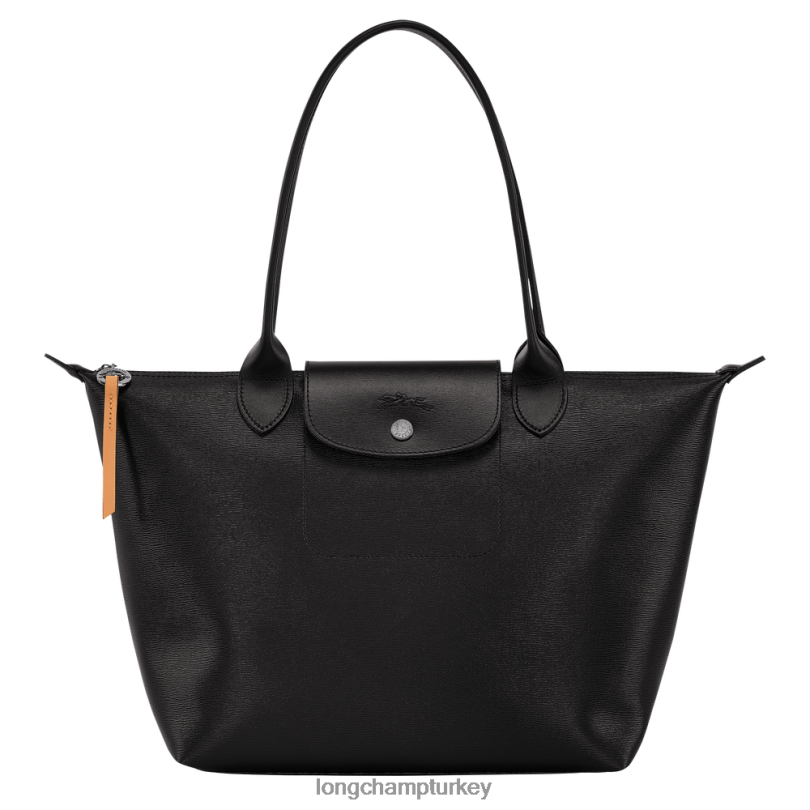 Longchamp çanta siyah kadınlar le pliage şehir çantası NJPBL352