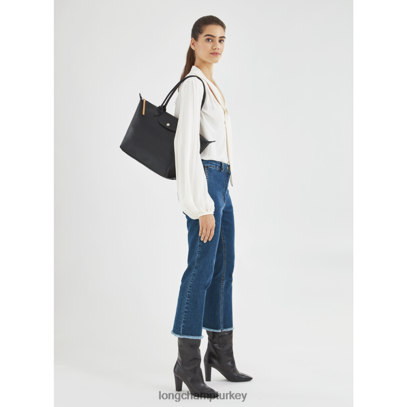 Longchamp çanta siyah kadınlar le pliage şehir çantası NJPBL352