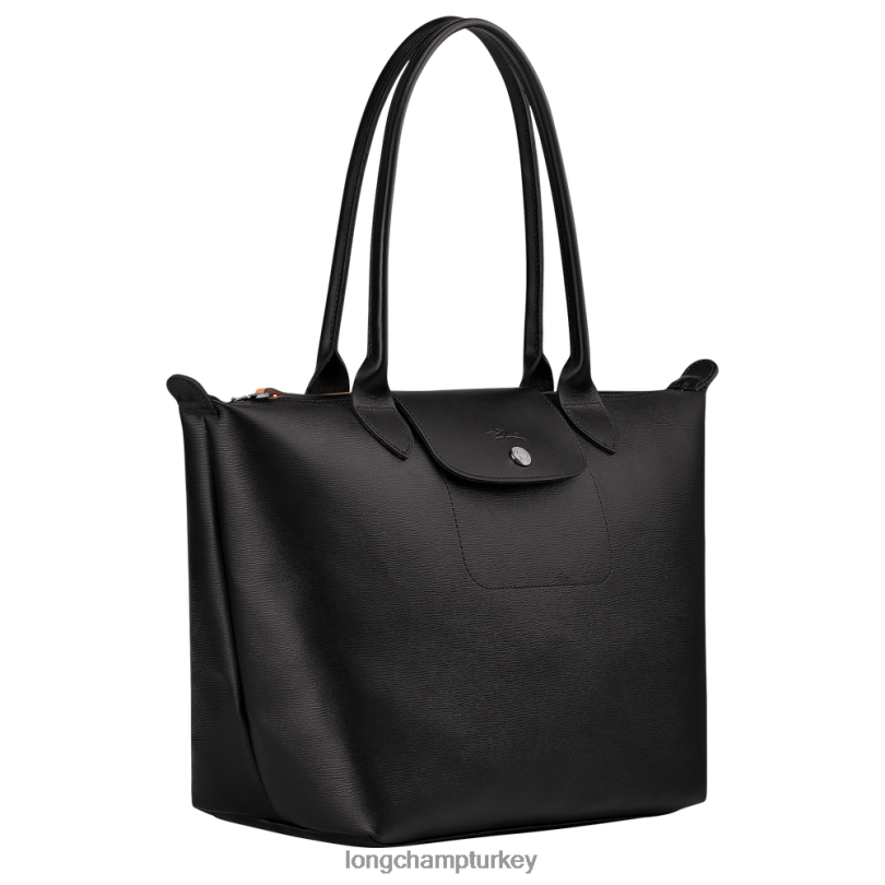 Longchamp çanta siyah kadınlar le pliage şehir çantası NJPBL352