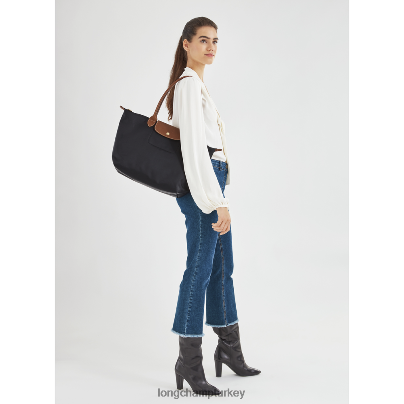 Longchamp çanta siyah kadınlar le pliage orijinal taşıma çantası NJPBL38