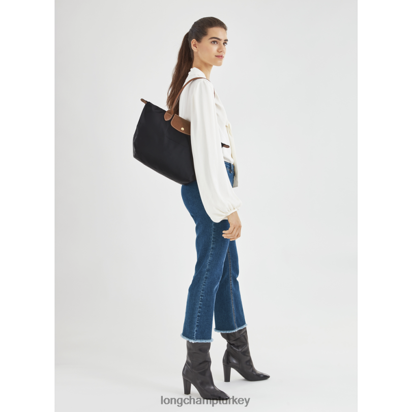 Longchamp çanta siyah kadınlar le pliage orijinal taşıma çantası NJPBL421