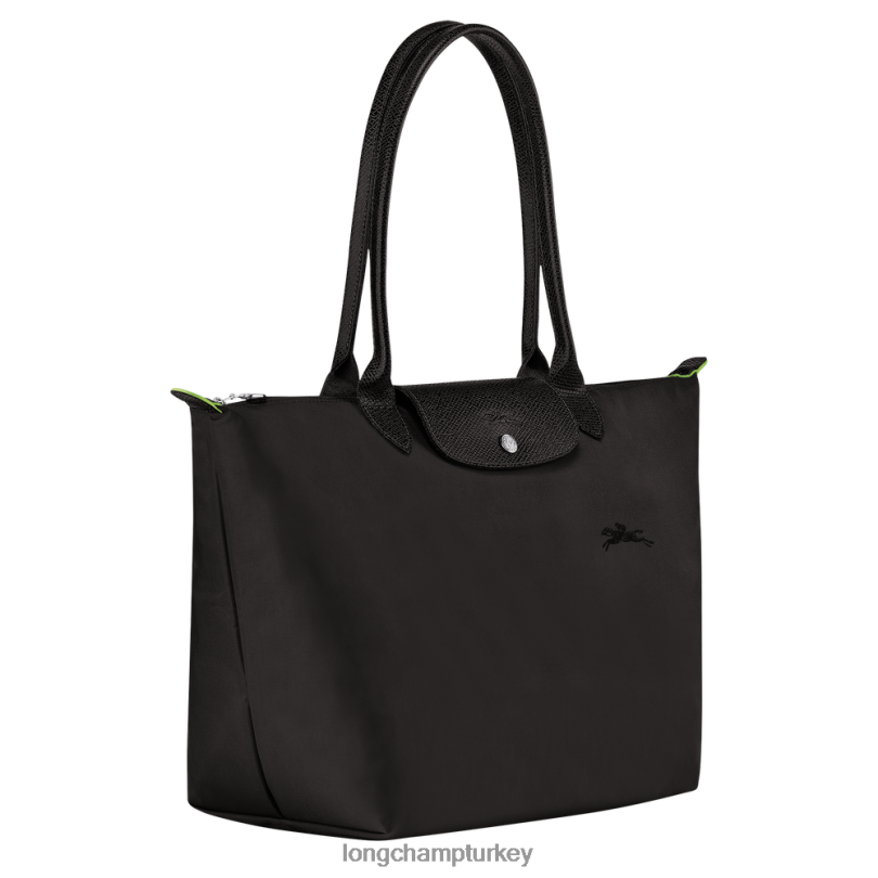 Longchamp çanta siyah kadınlar le pliage yeşil tote çanta NJPBL30